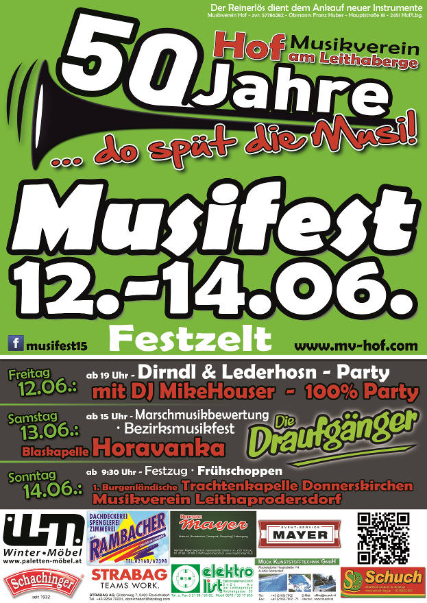 50 Jahre MV Hof - Musikfest mit Bezirksmarschmusikbewertung